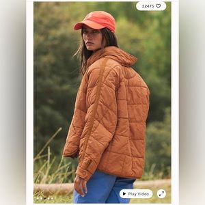 Pippa Packable Puffer Jacket - color Toasted Coconut - Size Small